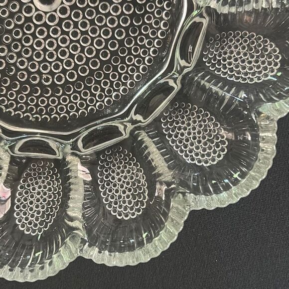 Vintage Cut Glass Deviled Egg Plate - Picture 2 of 6